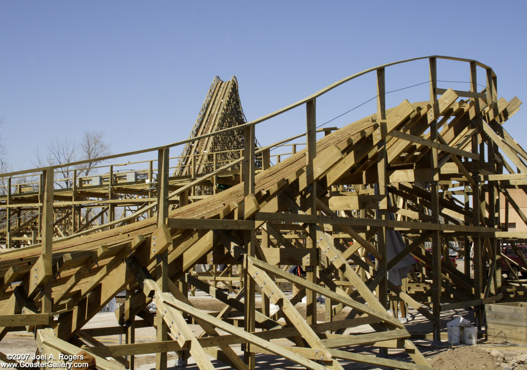 Wood coaster built by Great Coasters International