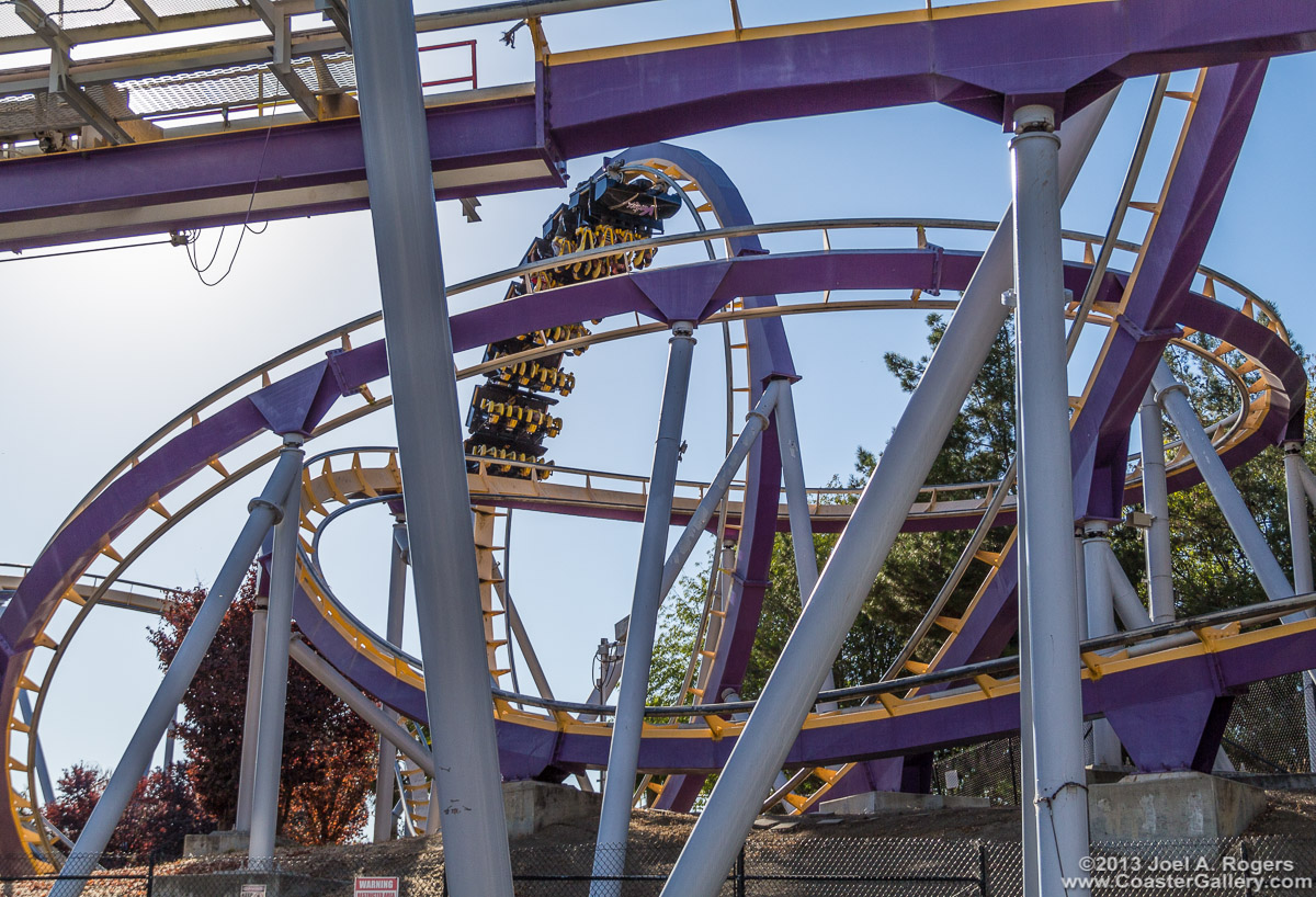 Vortex roller coaster in California