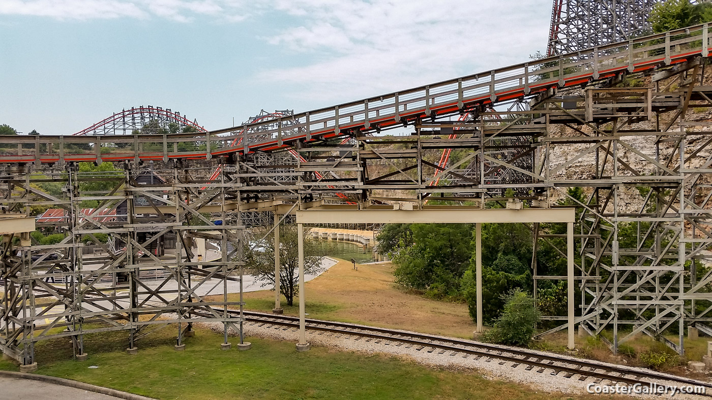 Braking system on the Iron Rattler ride at Six Flags Fiesta Texas