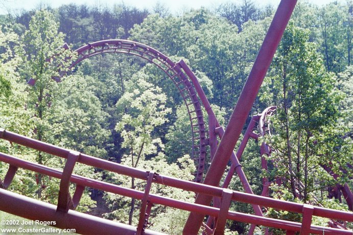 Butterfly loop on the Tennessee Tornado roller coaster