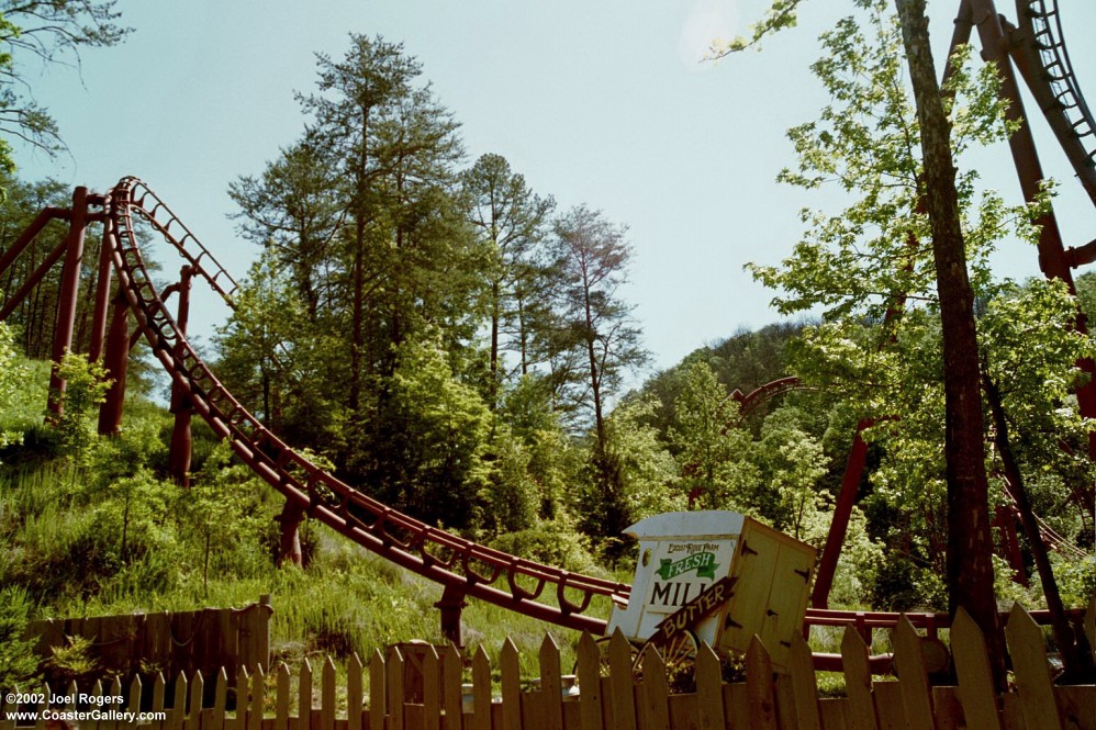 Tennessee Tornado at Dollywood. Built by Arrow Dynamics right before their bankruptcy