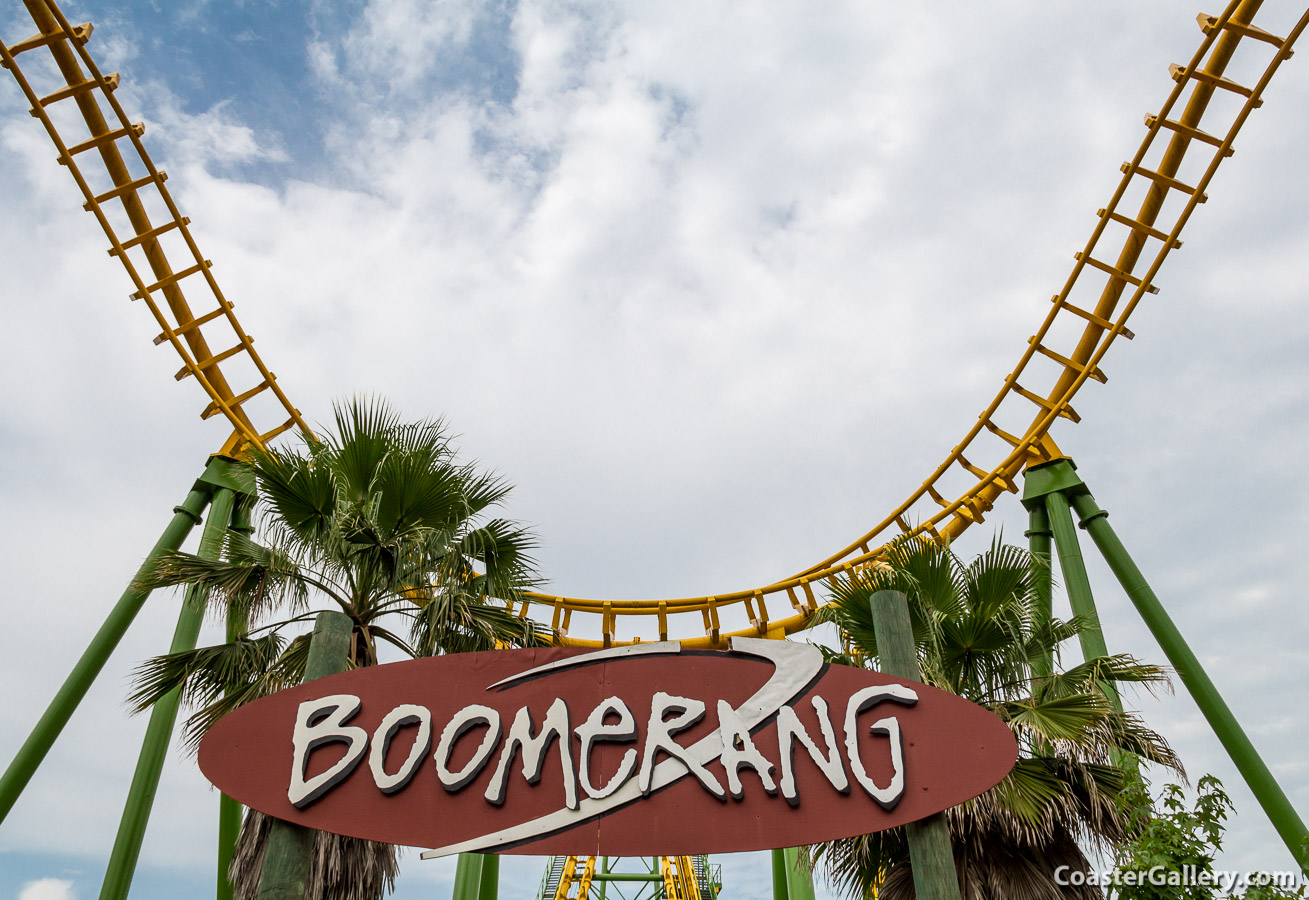 Cobra roll of the Boomerang roller coaster by Vekoma