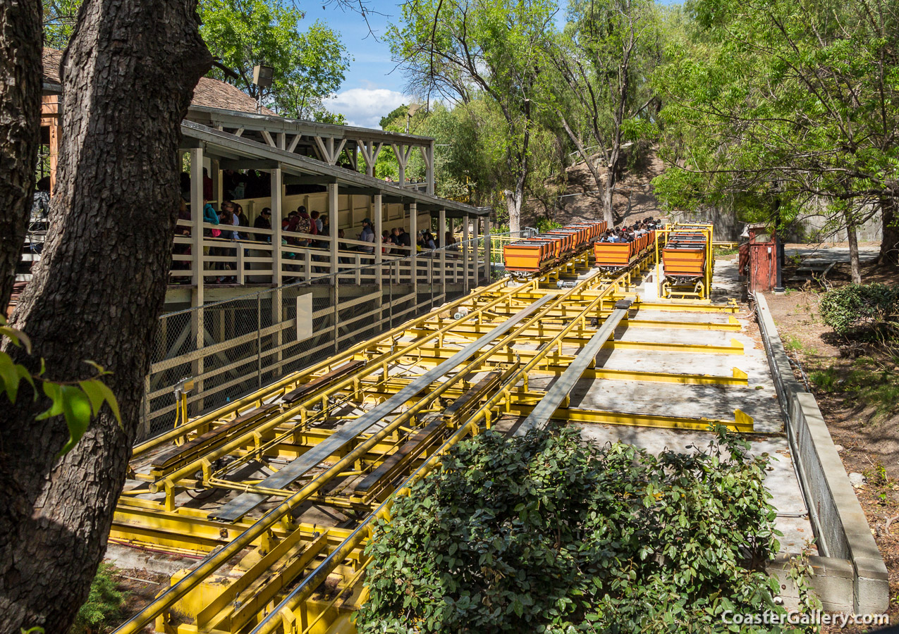 Transfer track and siding track and roller coaster trains