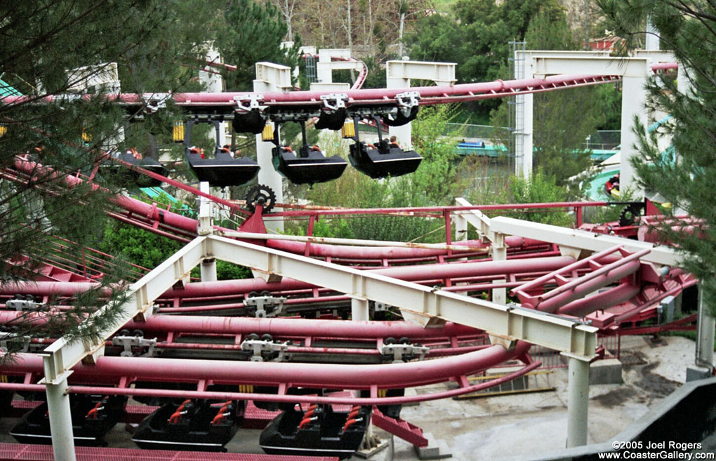 Ninja roller coaster at Six Flags Magic Mountain