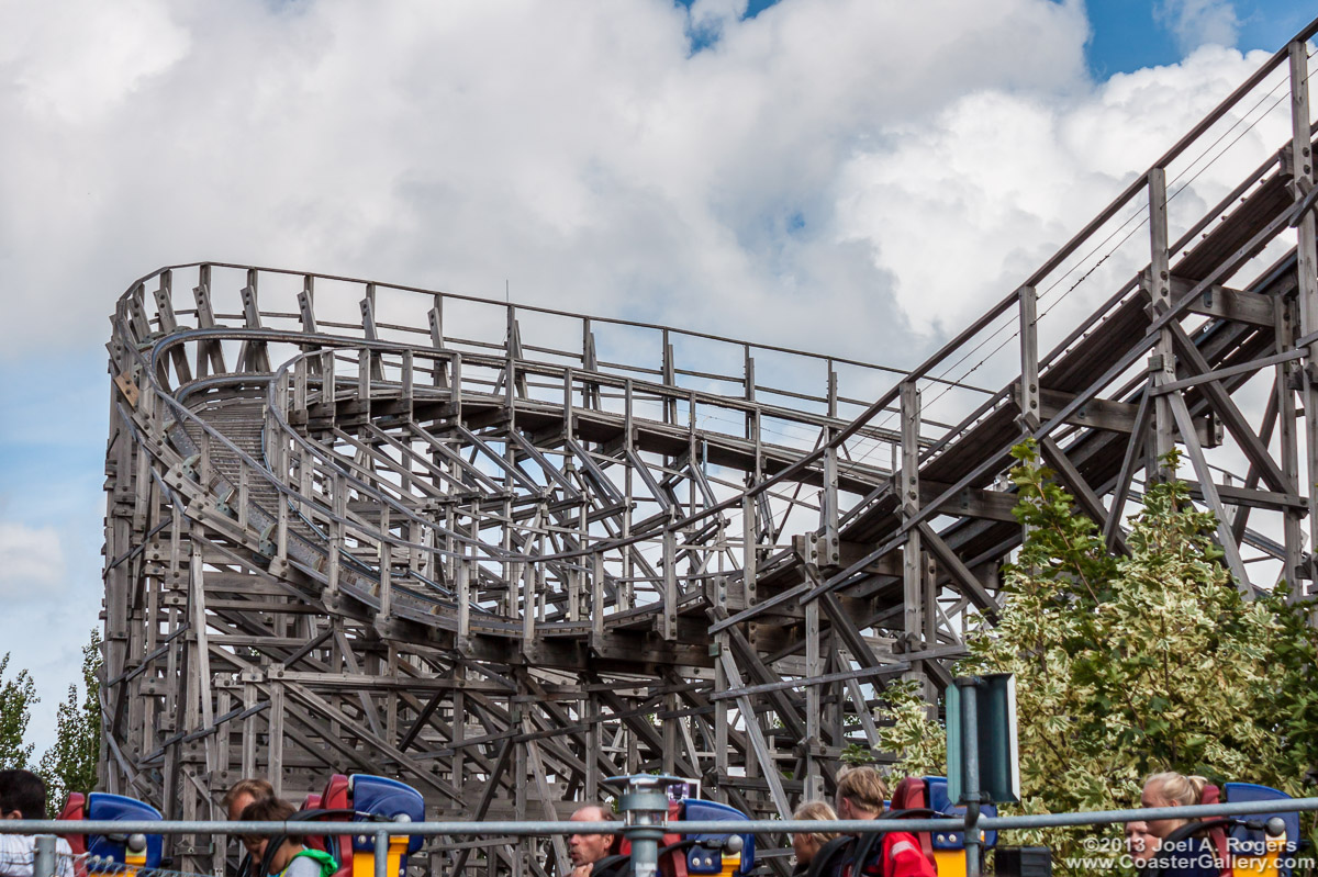 Balder and Kanonen roller coasters at the Liseberg amusement park in Sweden.