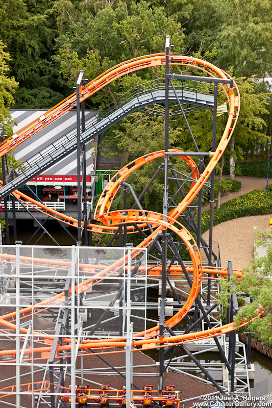 Aerial view of the Cobra roller coaster