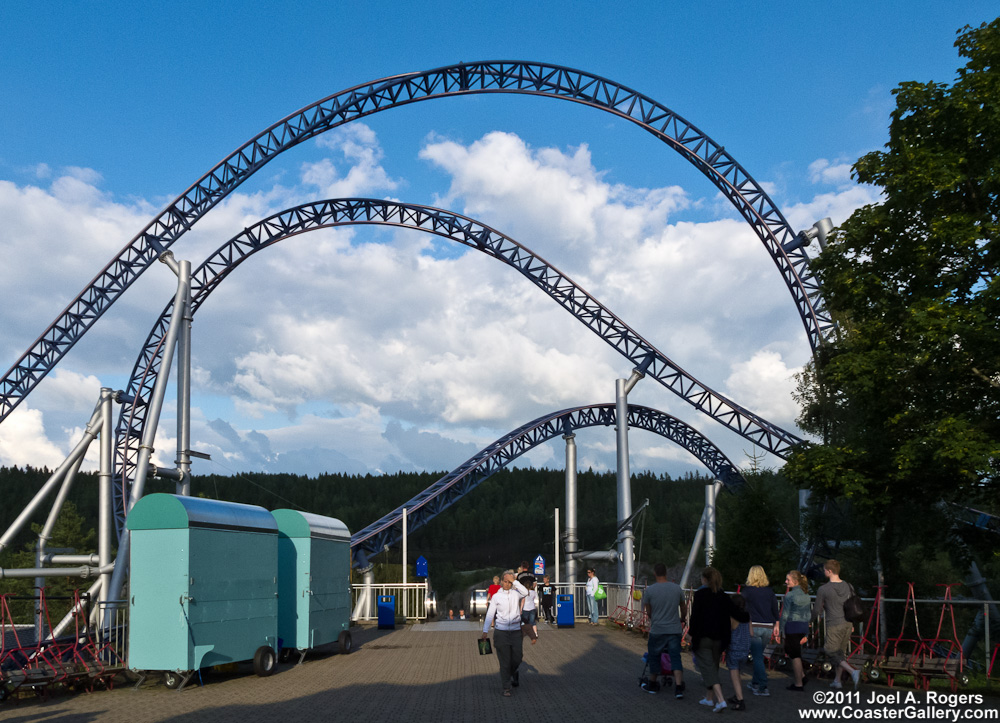Norwegian Loop on the Speed Monster roller coaster