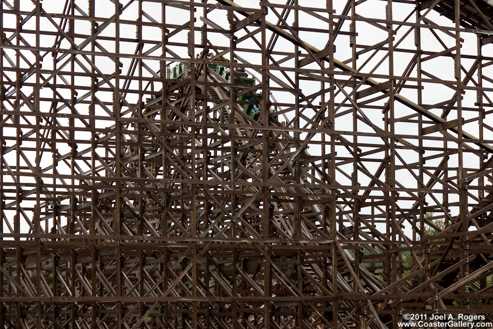 Europen wooden roller coasters built by Vekoma