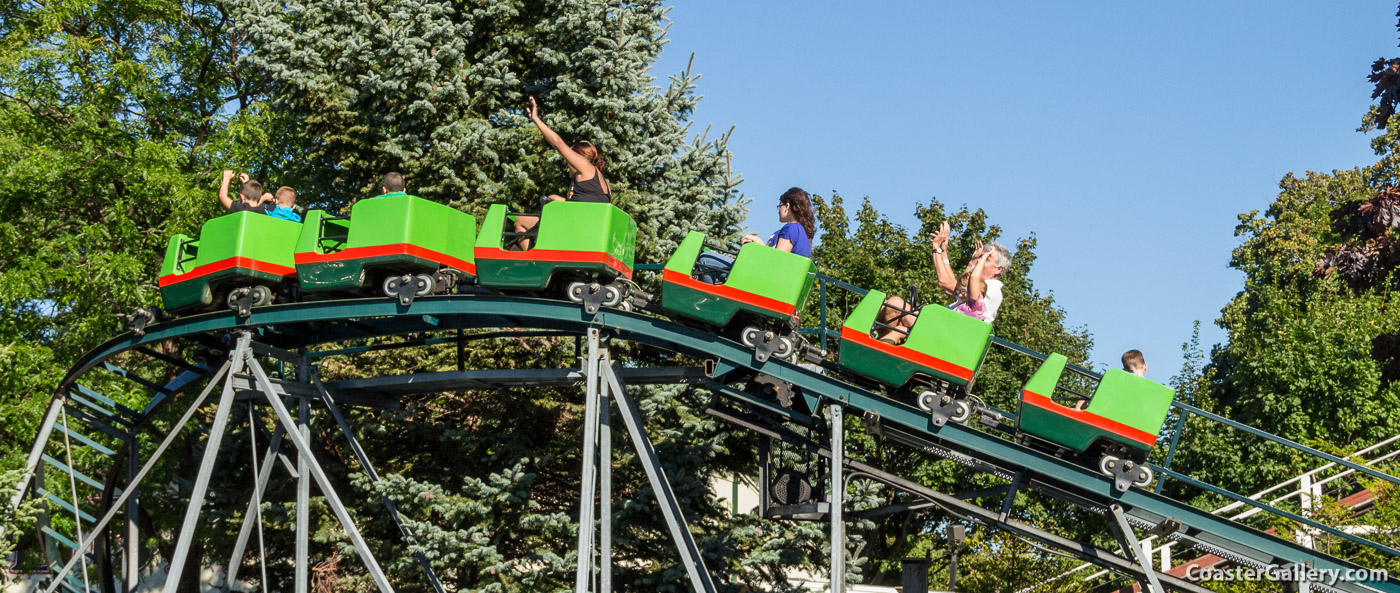 Bear Trax roller coaster at Seabreeze amusement park