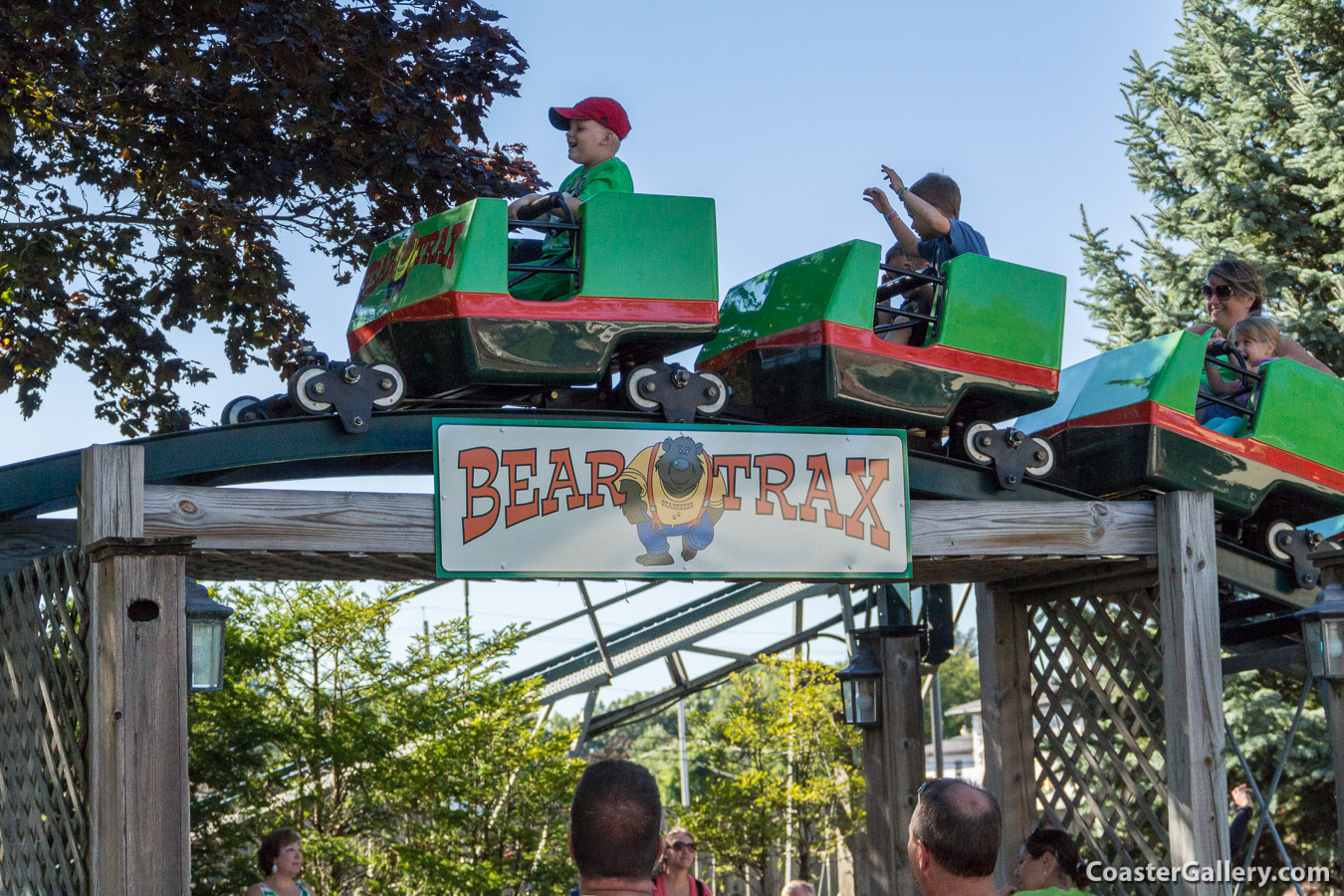 Bear Trax roller coaster at Seabreeze amusement park