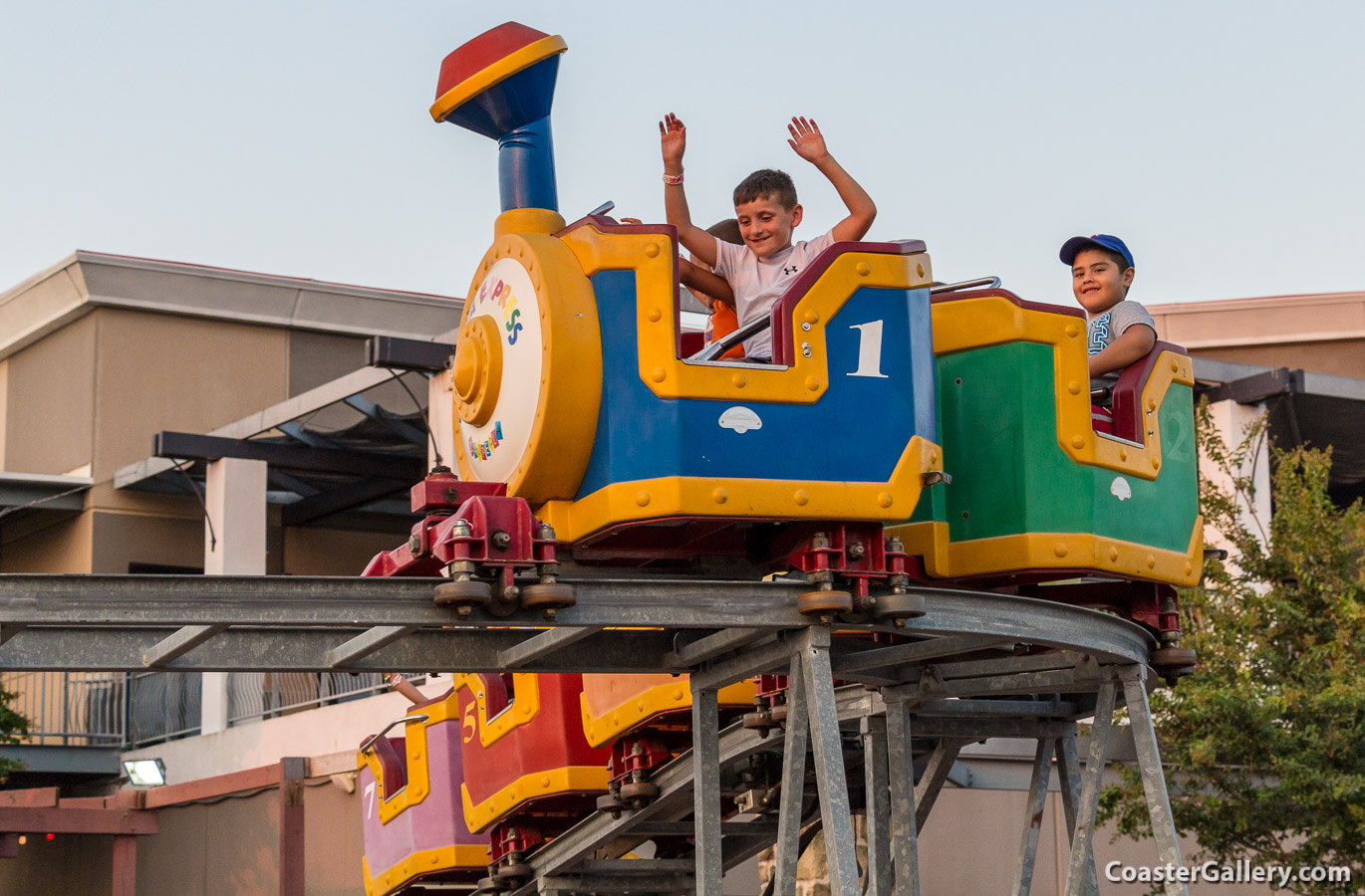 Fiesta Express kiddie coaster. Relocated to four amusement parks