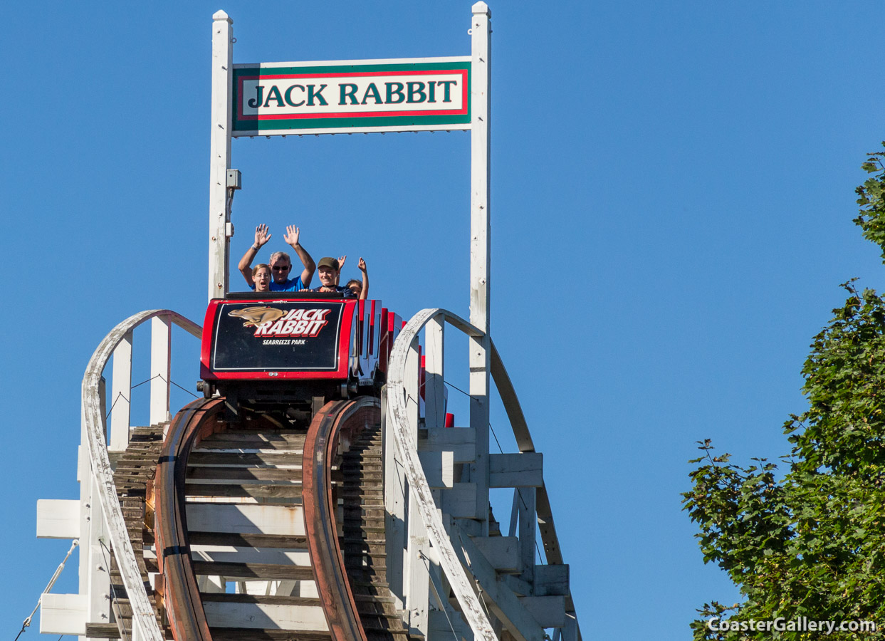 Jack Rabbit coaster at Seabreeze amusement park