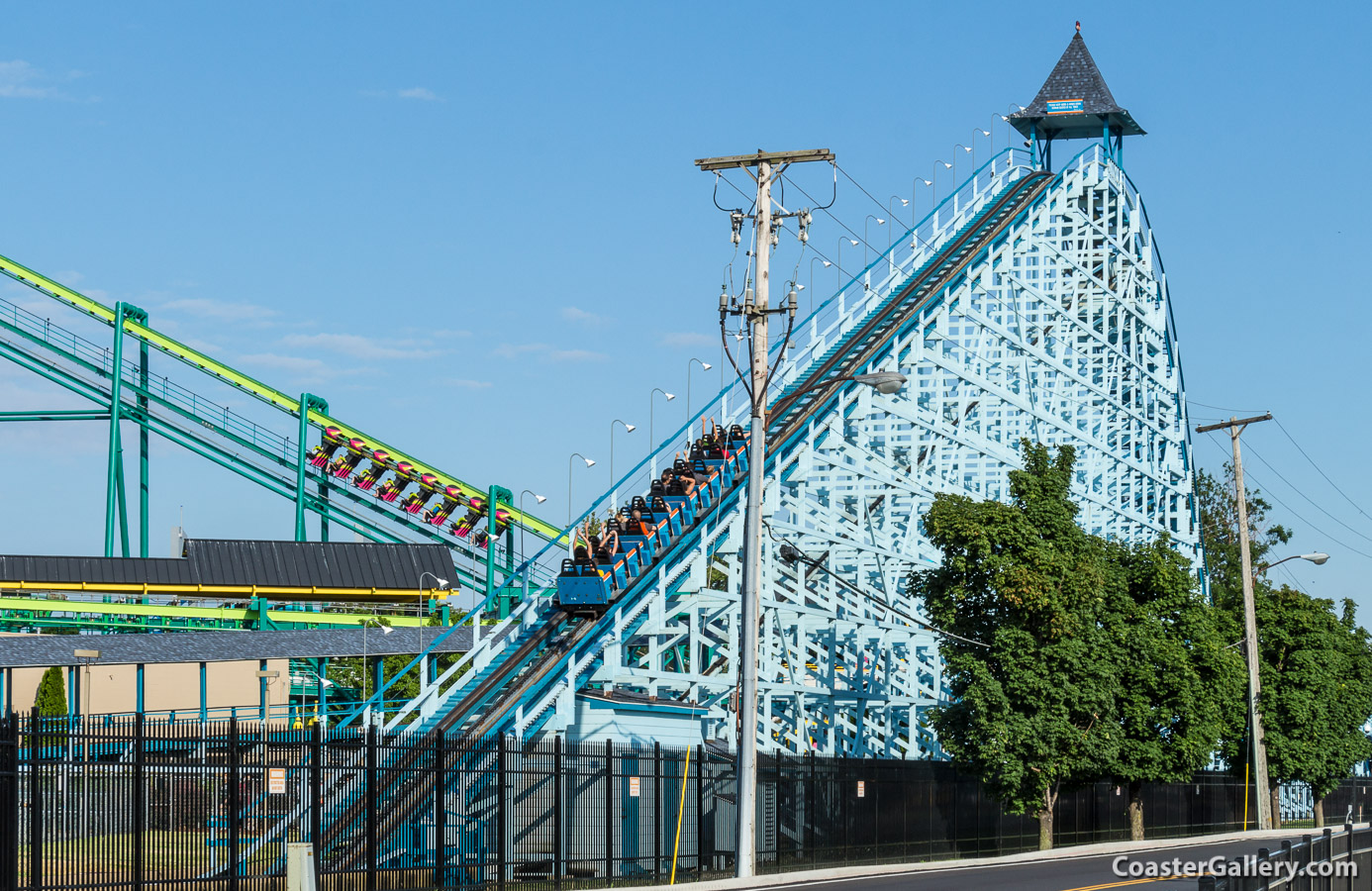 Picures of the Blue Streak coaster at Cedar Point