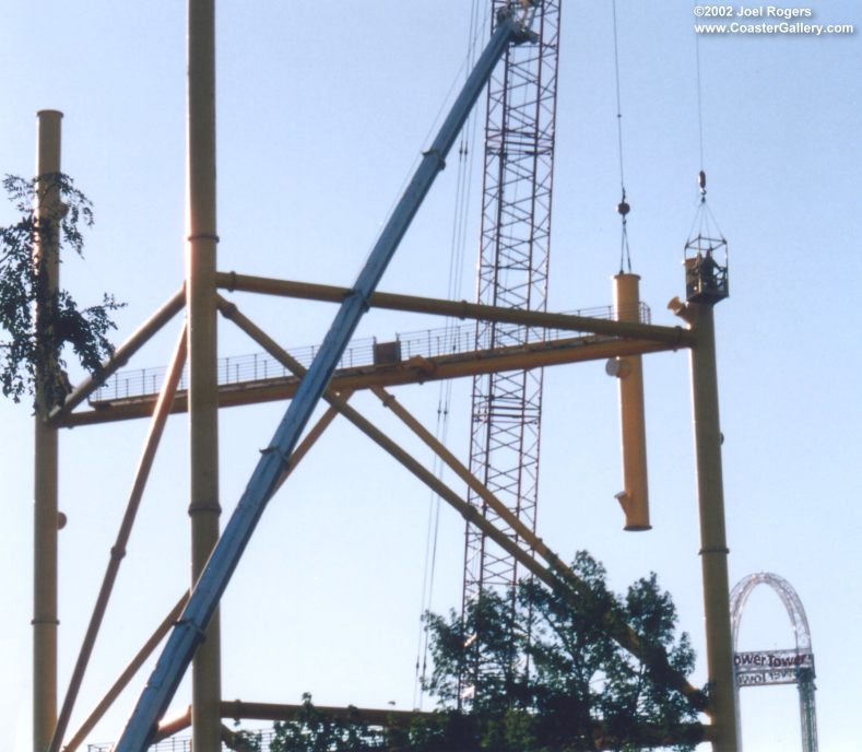 Construction workers on the world's fastest and tallest roller coaster!
