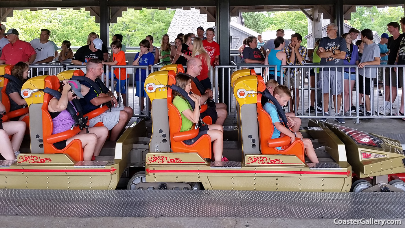 Pictures of the new flexible shoulder harness on Maverick at Cedar Point