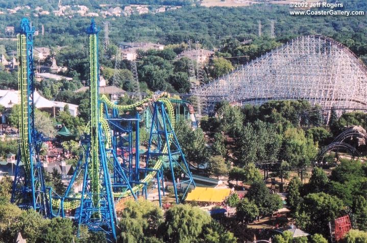 Deja Vu Giant Inverted Boomerang roller coaster