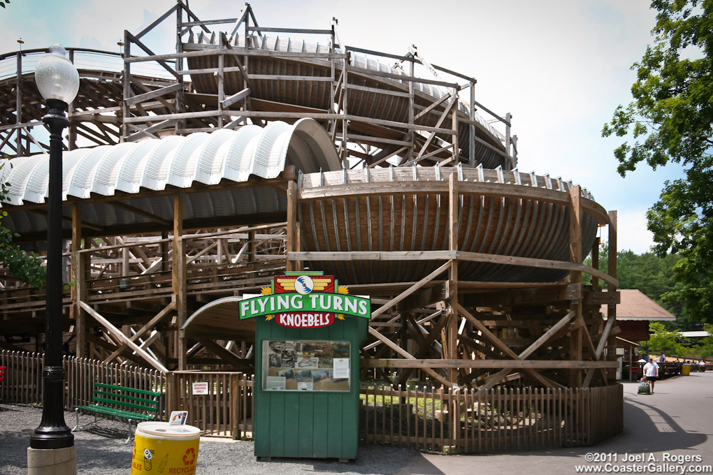 Consturction of the Flying Turns roller coaster