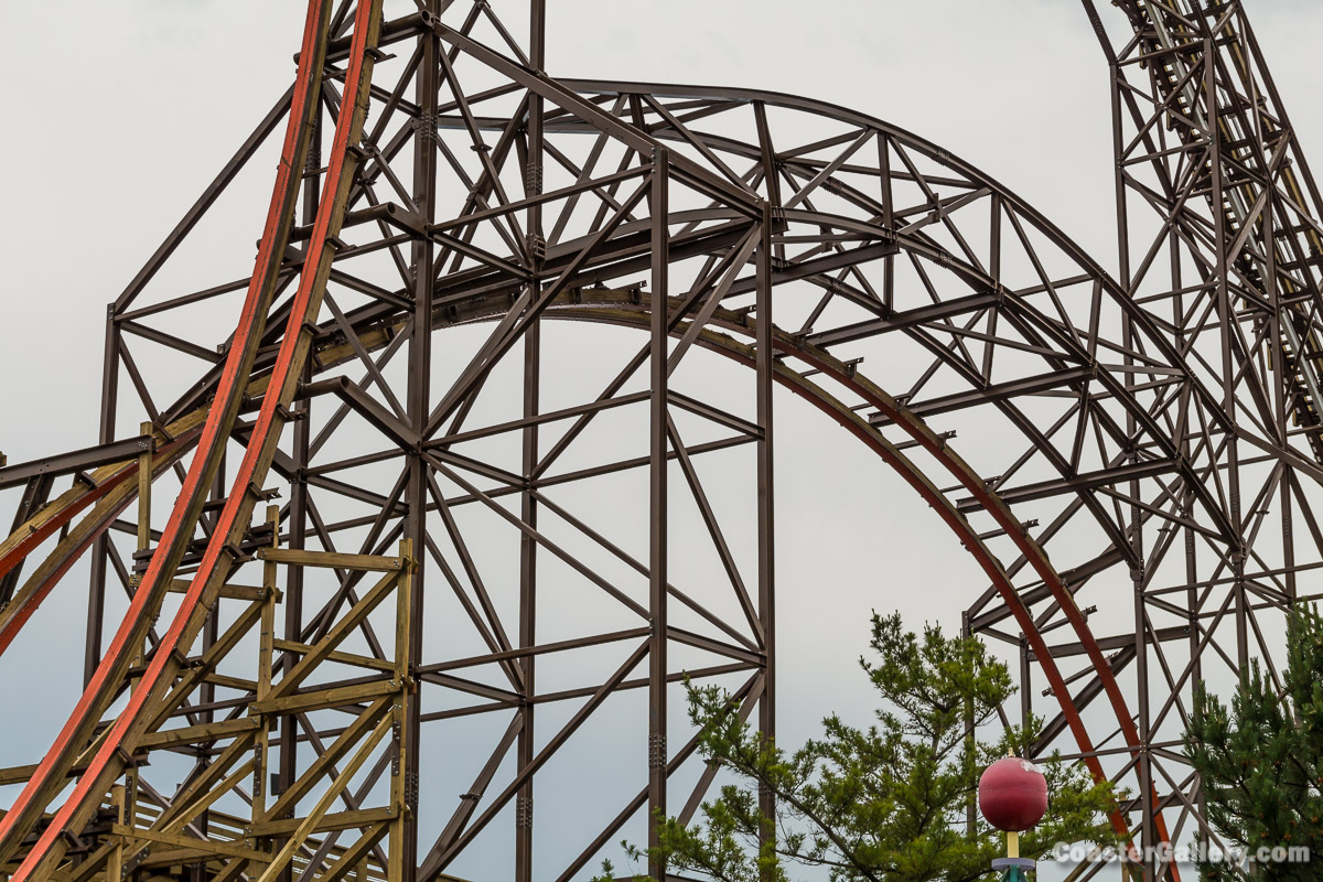 Hanging upside=down on a coaster