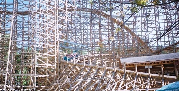 Twister wooden roller coaster