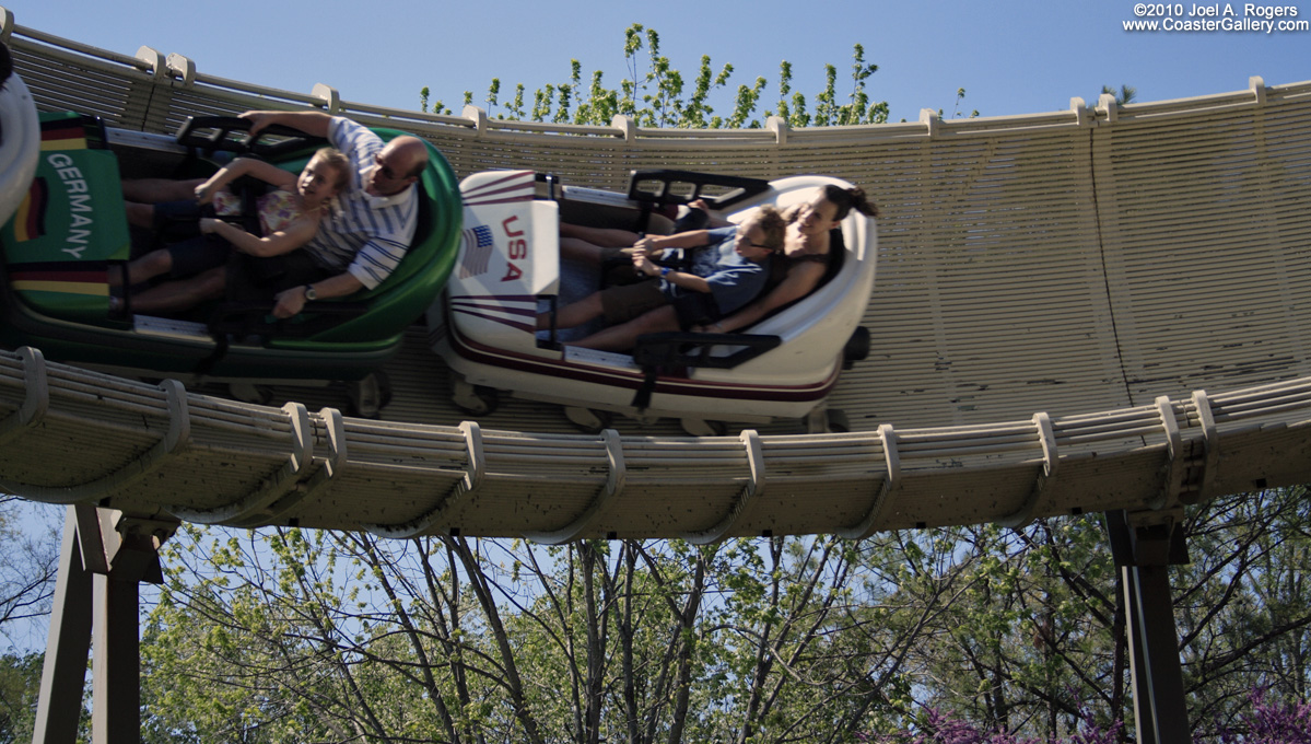 Stock image of a bobsled roller coaster