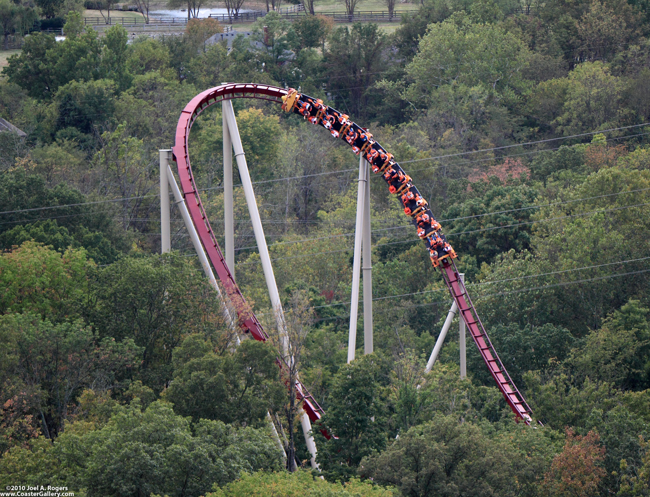 Diamondback coaster doing a u-turn