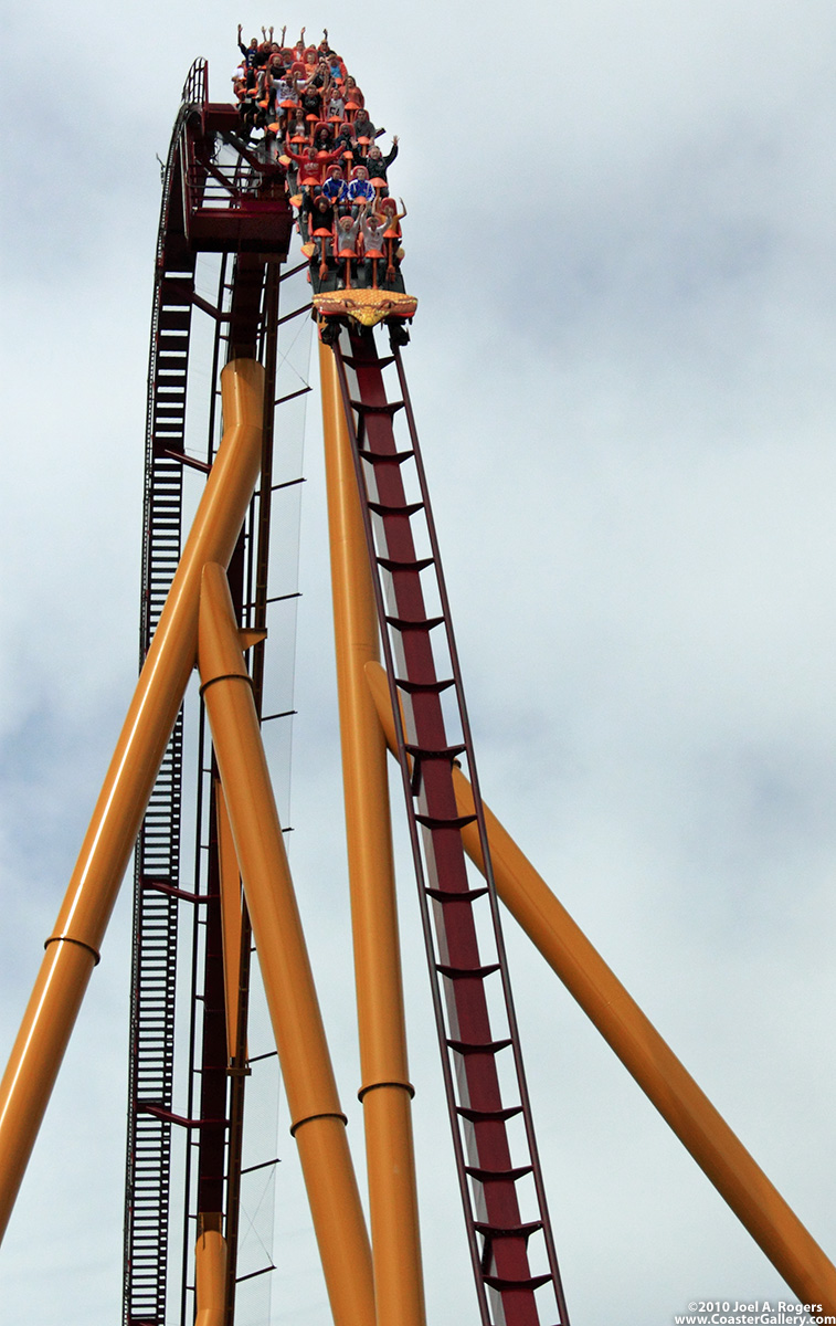 First drop on the Diamondback roller coaster