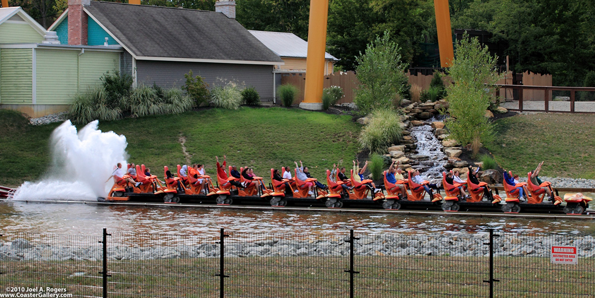 Commercial photography of a roller coaster