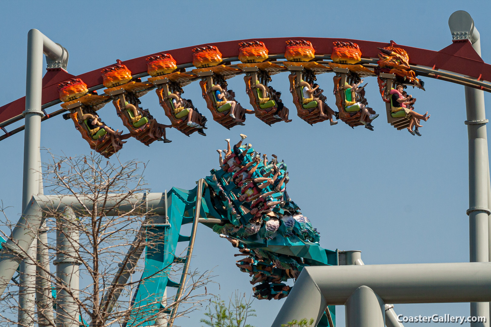 A near-miss on Dueling Dragons at Universal Studios Florida