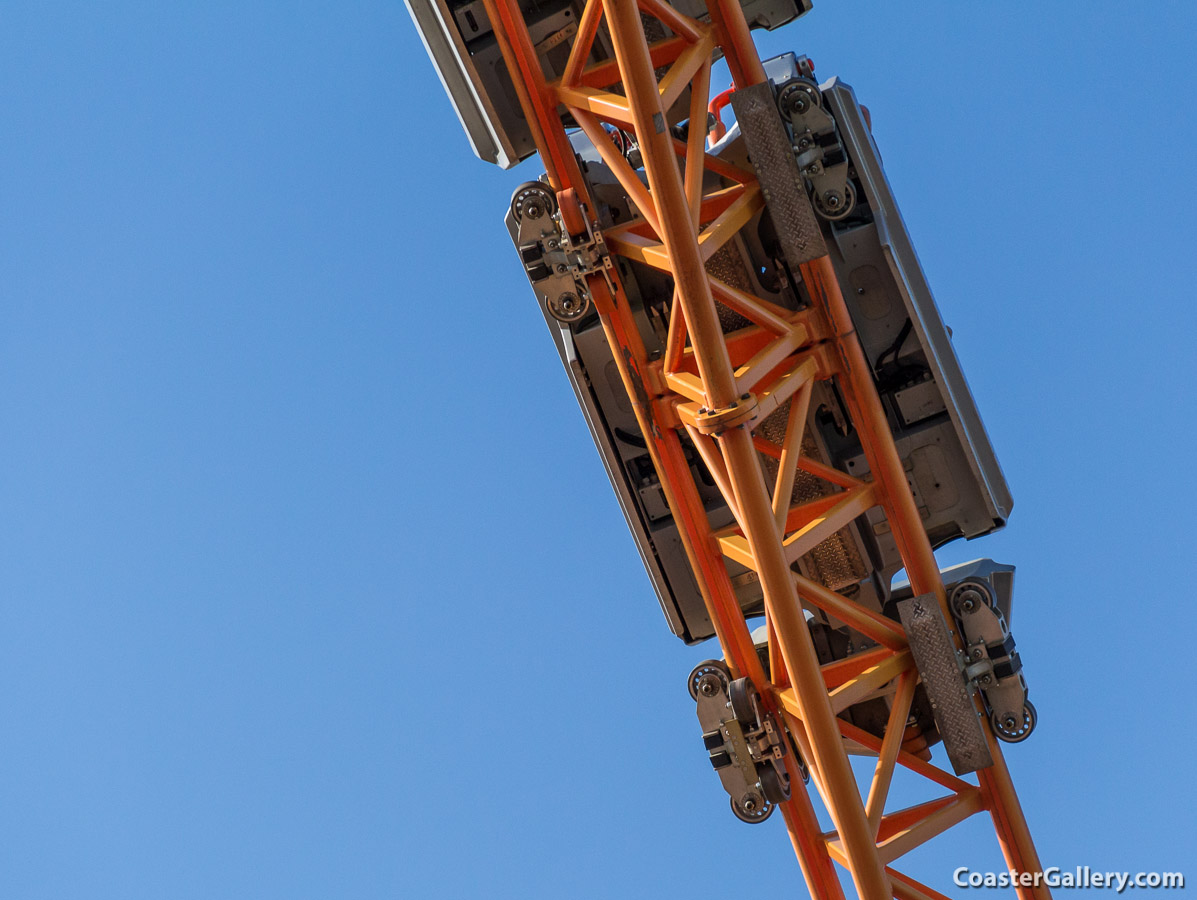 Zero Car on a roller coaster. Fahrenheit