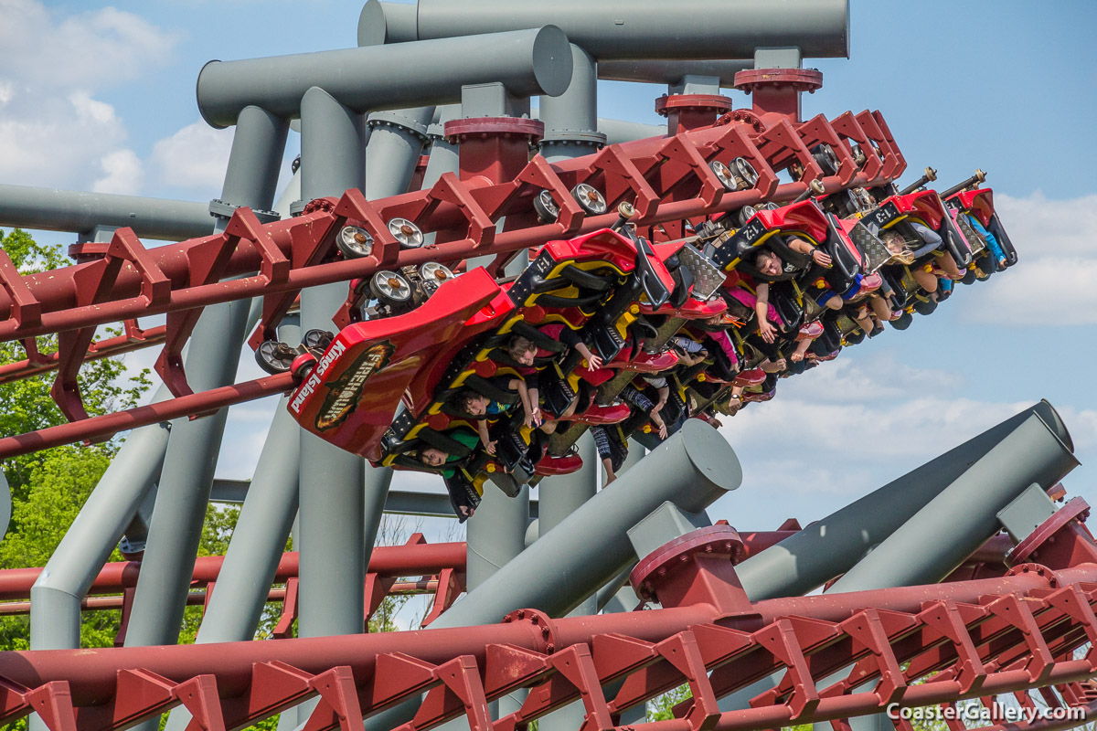 Hanging under a flying coaster