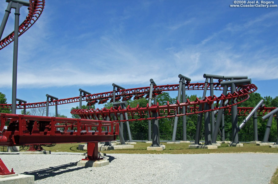 Firehawk, the flying roller coaster