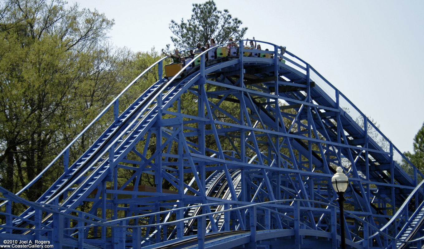 Photograph of the Scooby Doo, Ghoster Coaster, Woodstock Express junior roller coaster