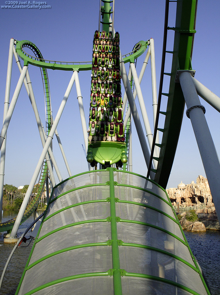 Roller coaster going underwater