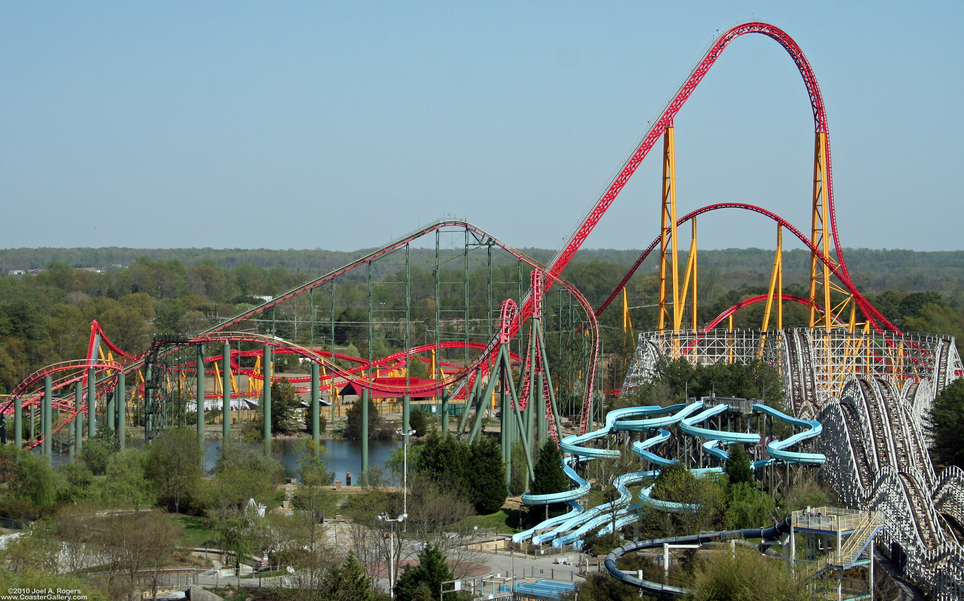 One of the world's largest drops on a roller coaster