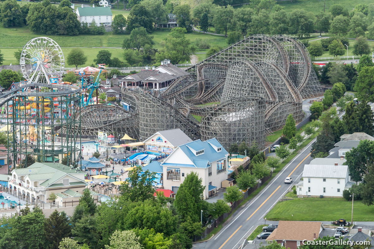 Aerial view of the Lightning Racer