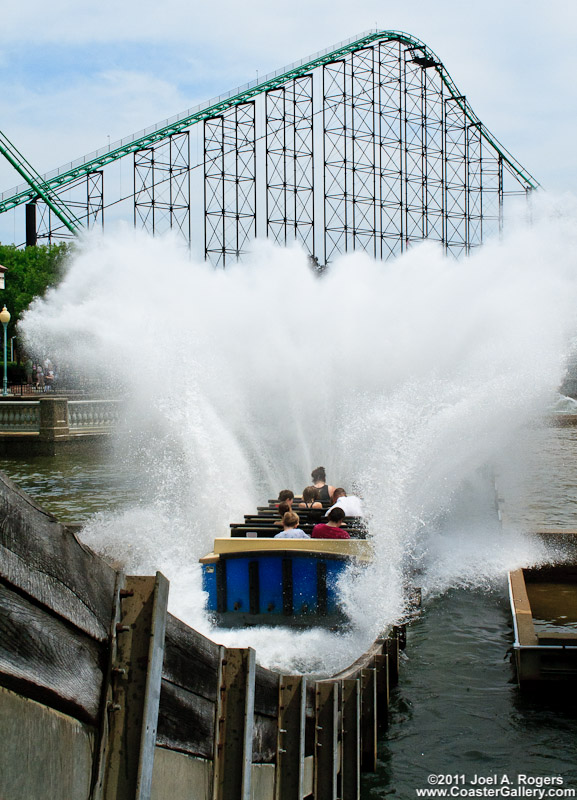 Lost Kennywood section with Pittsburgh Plunge in the foreground