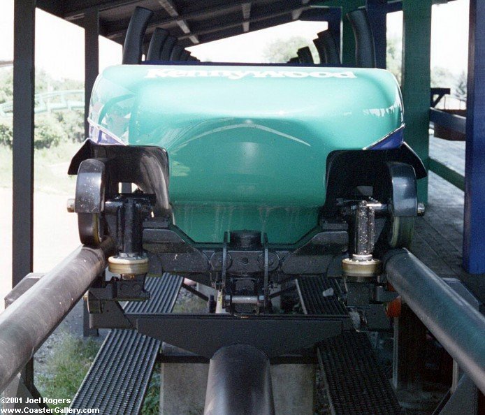 Head-on view of the train on Phantom's Revenge