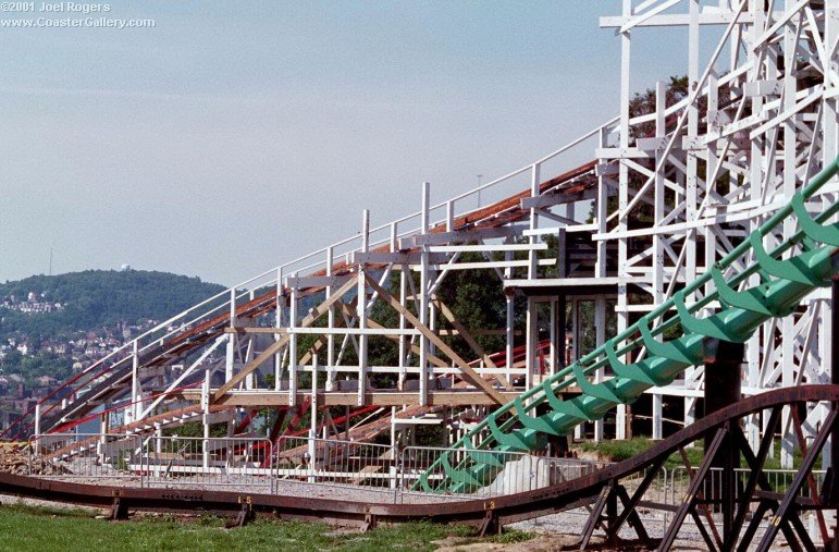 Phantom's Revenge and Thunderbolt coasters at Kennywood Park