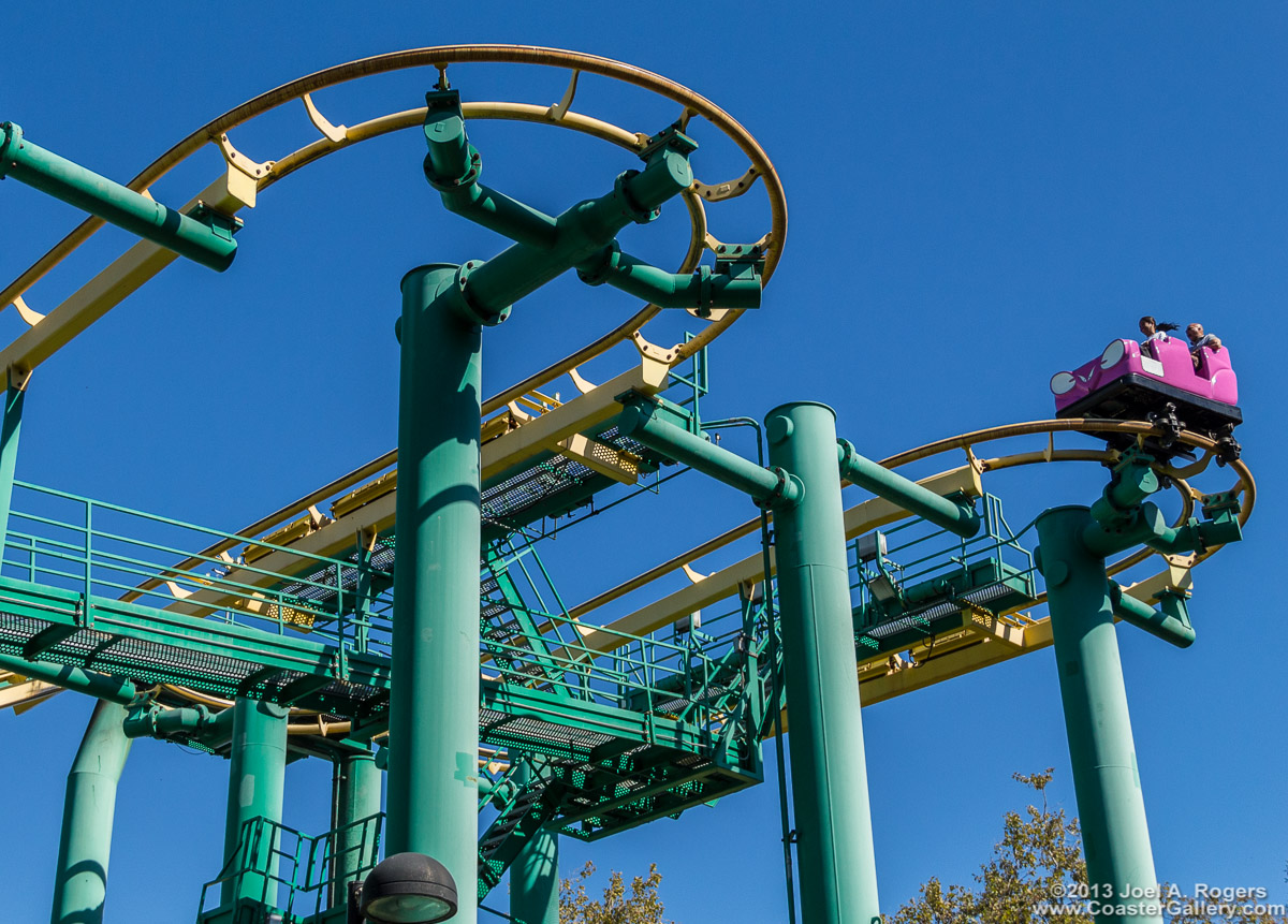 Braking systems on the Psycho Mouse roller coaster