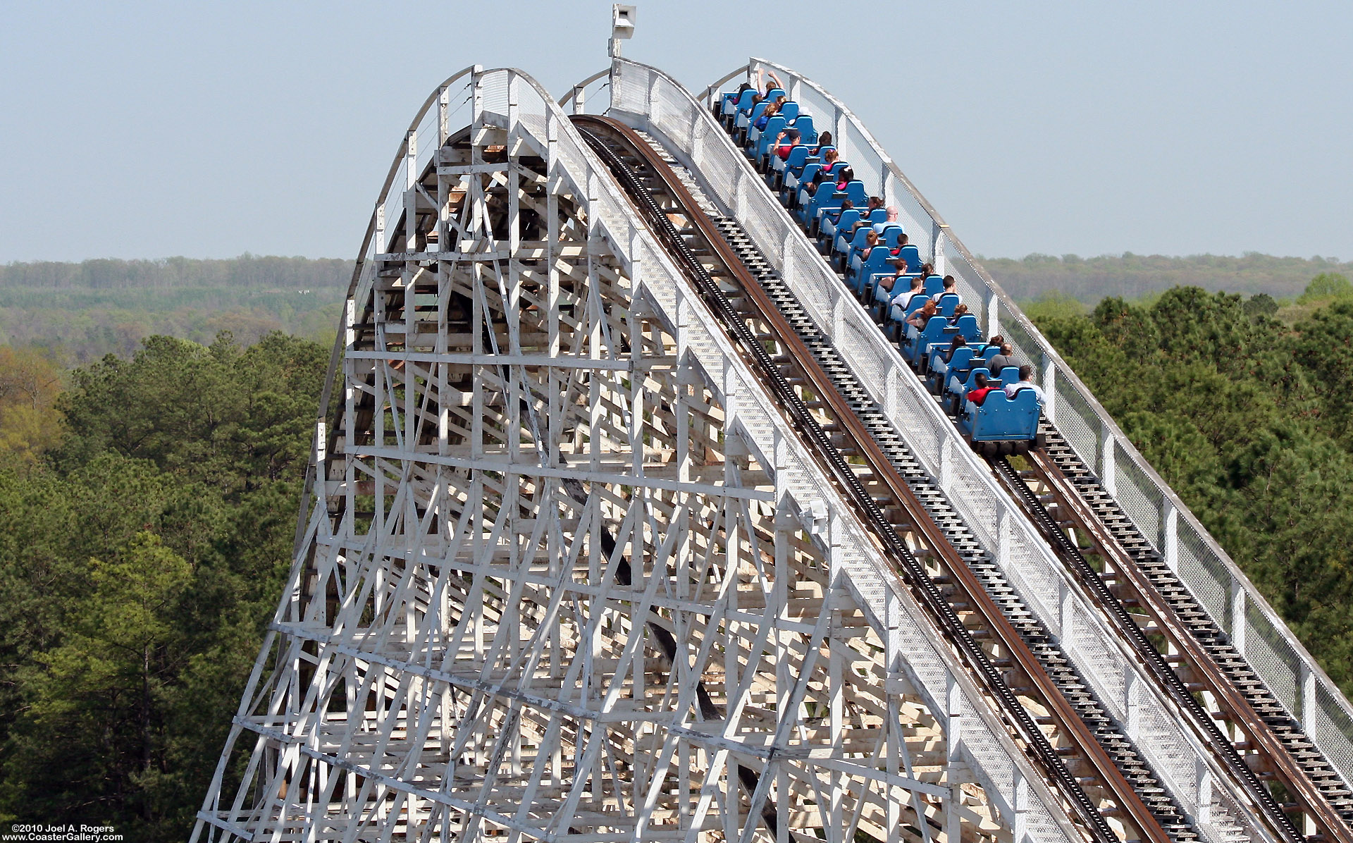 Rebel Yell racing wooden roller coaster