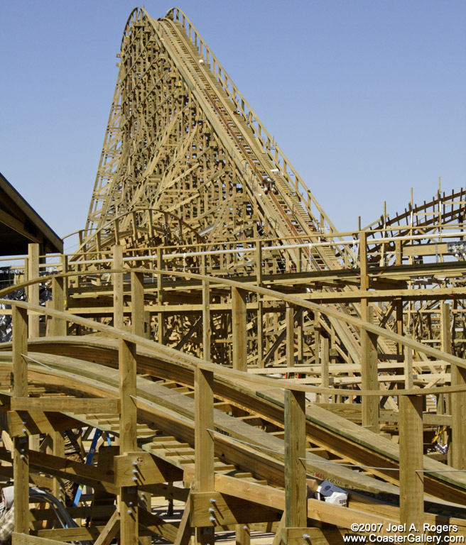 Climbing up the lift hill