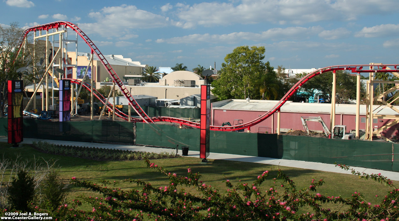 Construction site at Universal Studios theme park