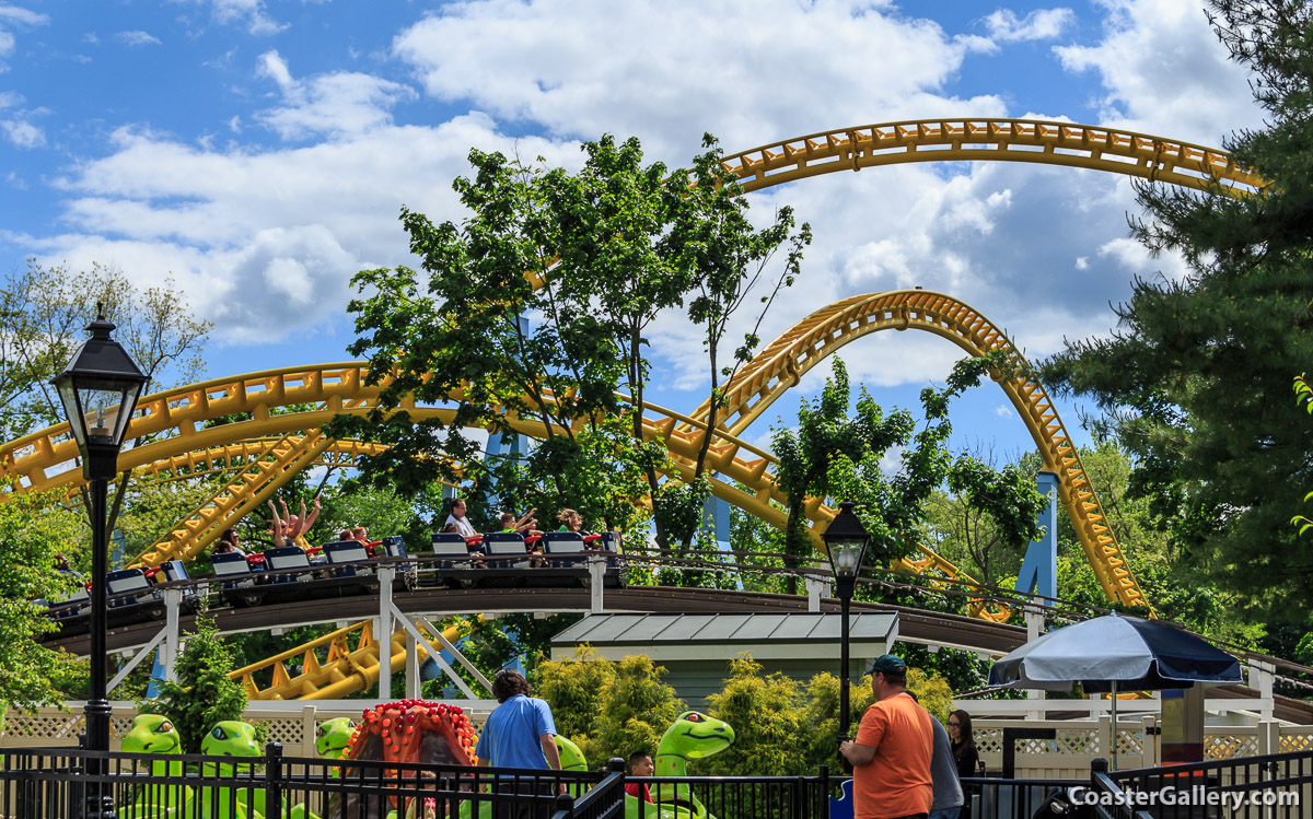 Skyrush and Comet roller coasters