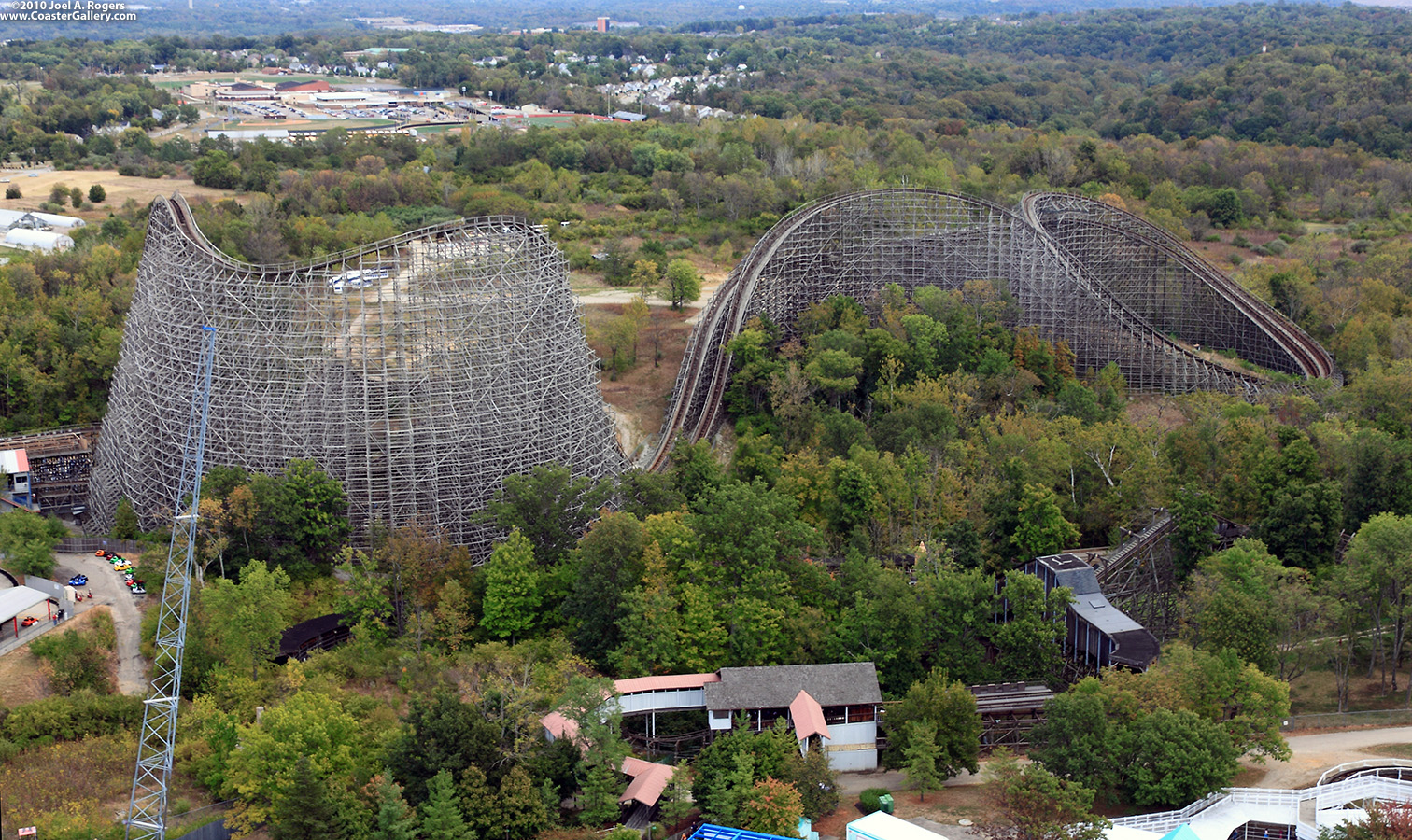 Son Of Beast roller coaster after the loop was removed