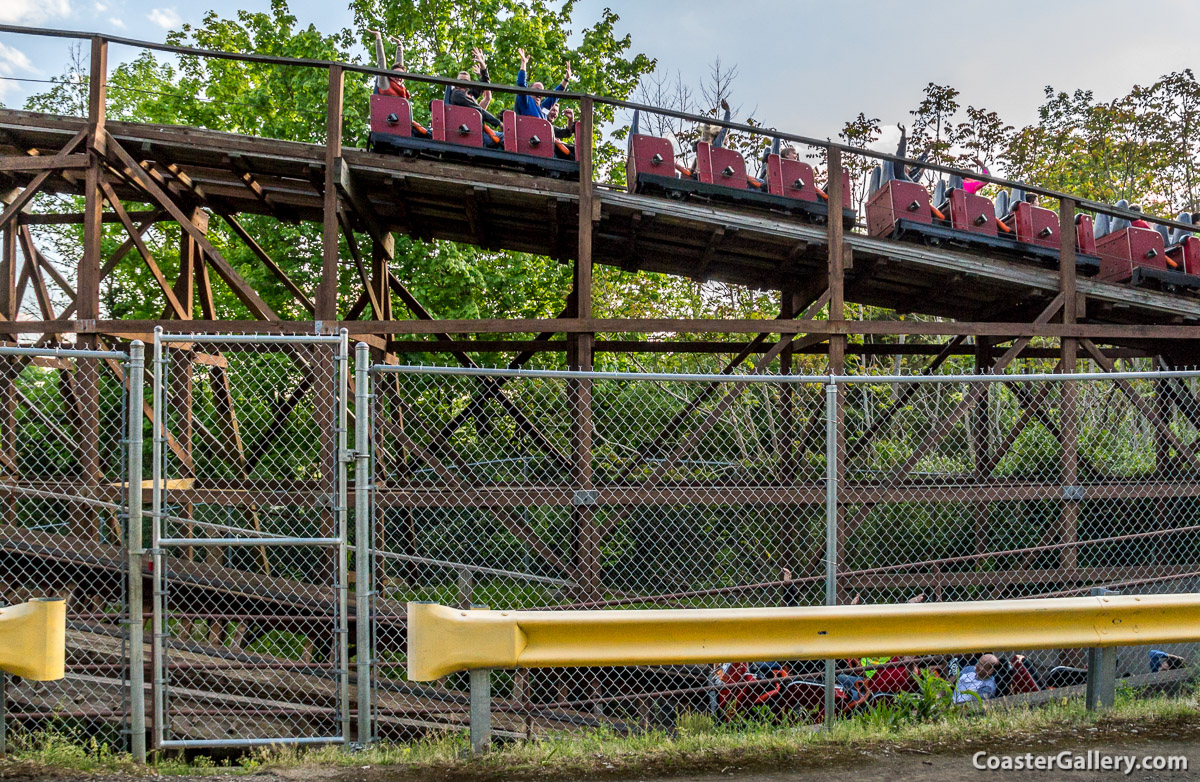 Two trains passing The Beast