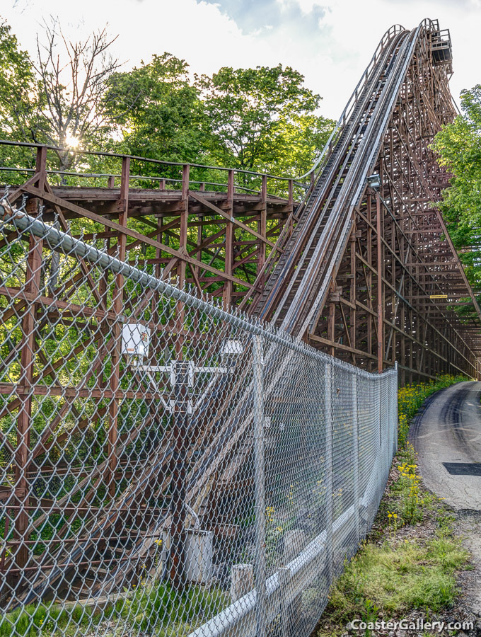 First drop on The Beast. Picture taken on a behind the scenes tour.