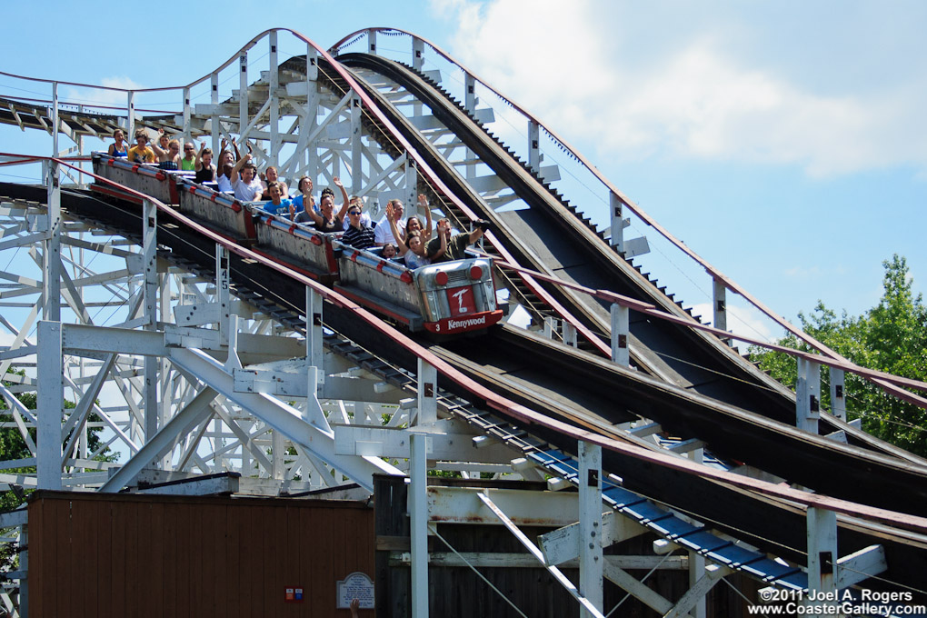 Coaster trains by the National Amusement Device company