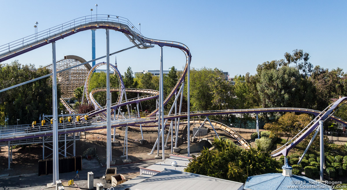 Vortex roller coaster in California