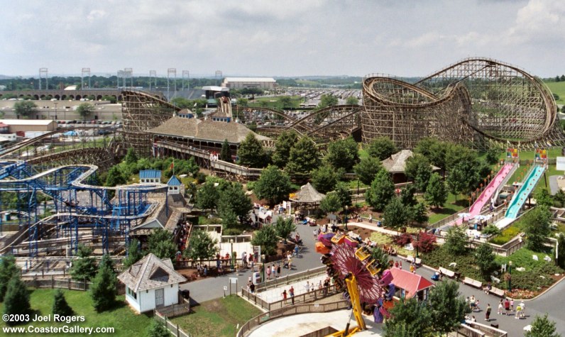 Aerial view Midway America section of Hershey, Pennsylvania