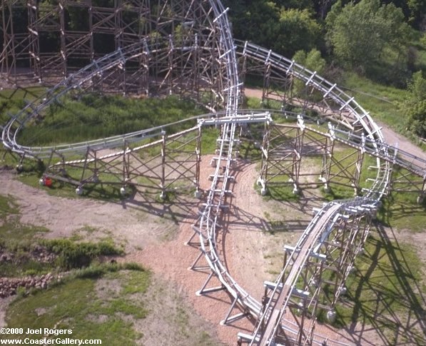 Steel mine train roller coaster in Valleyfair!